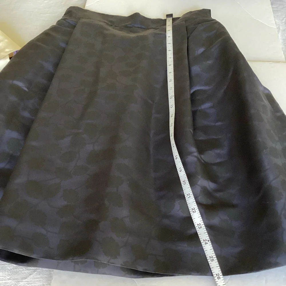 Oscar de la Renta Skirt Size 12 Navy Blue Jacquard A-Line Classic Elegant NWT
